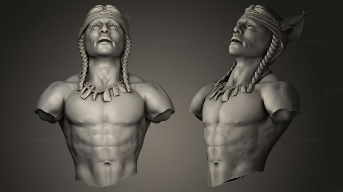 Military (Торс индейца, STKW_0002) 3D модель для ЧПУ станка